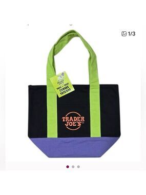NWT Trader Joe’s Mini Canvas Tote Bag Halloween Fall 2025 Limited Edition